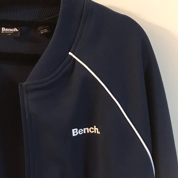 BENCH Navy Blue Full-Zip Activewear Sweater Jacket - Womens Large - Picture 3 of 8